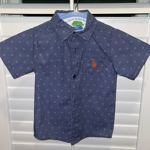 US polo boys short sleeve button down, 4T, worn once